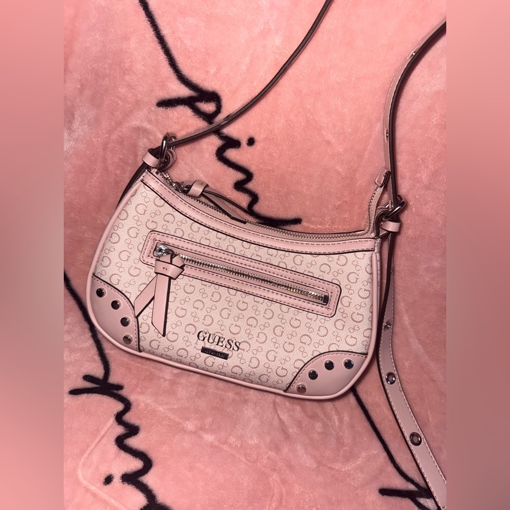 Guess designer Blush Logo Crossbody Bag